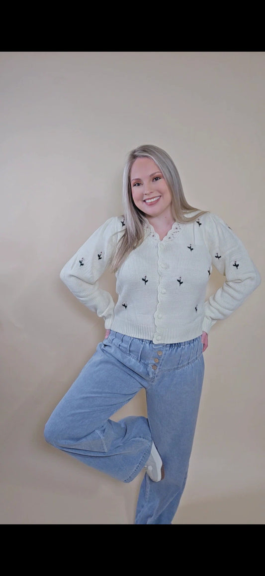 Rosette Reverie Cardigan