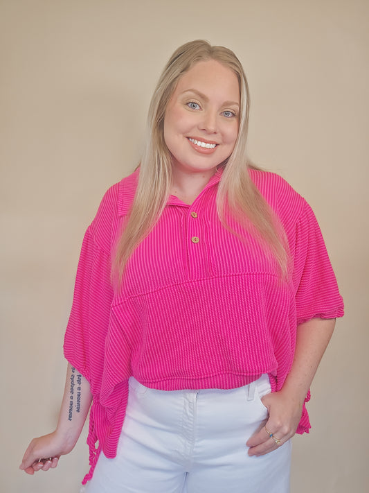 Pink Palms Blouse