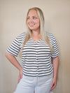 Harbor Knit Striped Blouse