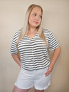 Harbor Knit Striped Blouse