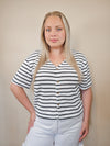 Harbor Knit Striped Blouse