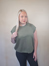 Buttery Soft- Sweater Vest Olive