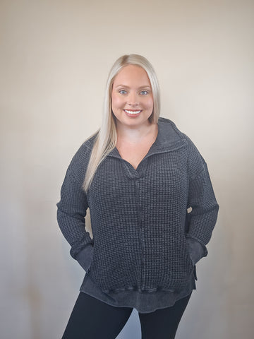 Riverstone Waffle Knit Top