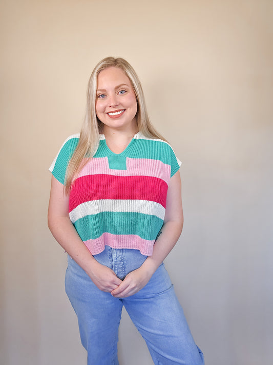Alex Striped Sweater Vest