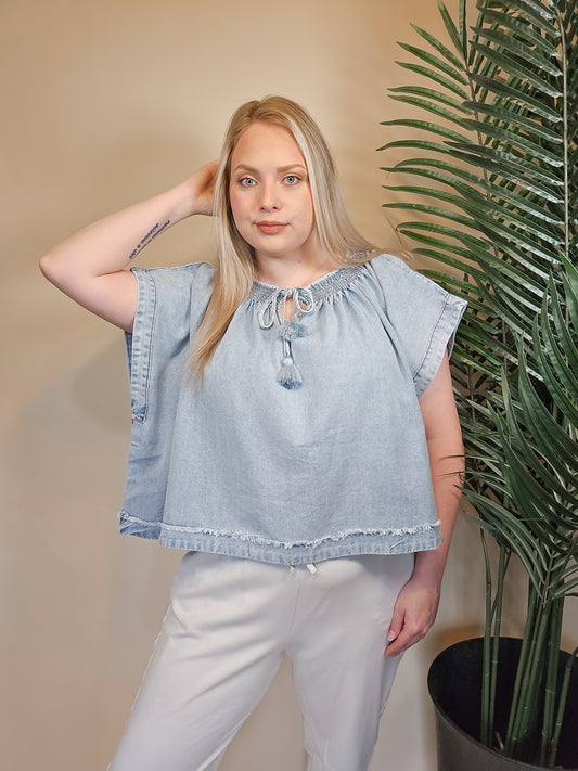 Liza Denim Blouse