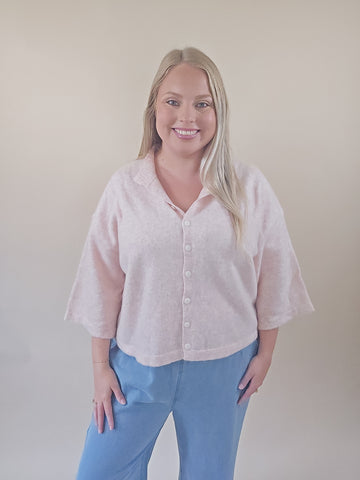 Oatmeal Pink Cardigan