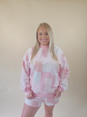 Pink Patchwork Shorts