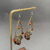 Boho Ember Glass Beaded Earrings