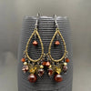 Boho Ember Glass Beaded Earrings