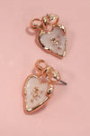 Heart Epoxy Bow Earrings