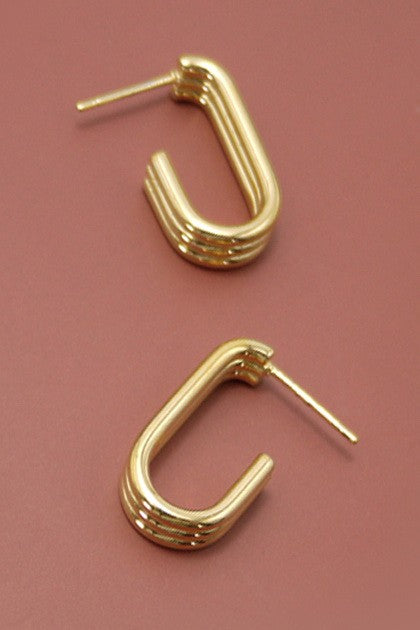 Gold Rush Huggie Hoop