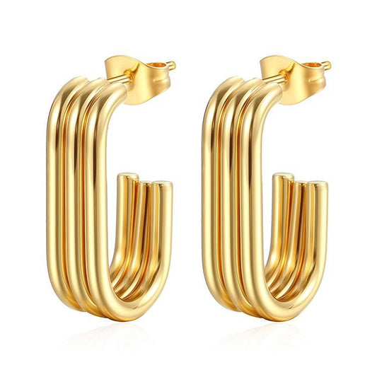 Gold Rush Huggie Hoop
