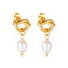 Knot & Pearl Earrings