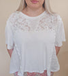 White Pearl Lace Blouse
