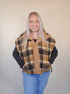 Plaid Sherpa Vest