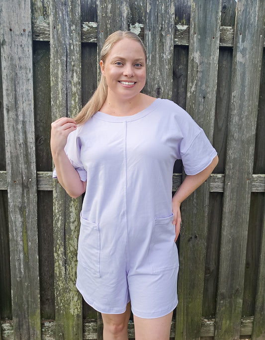 Lavender T-Shirt Romper