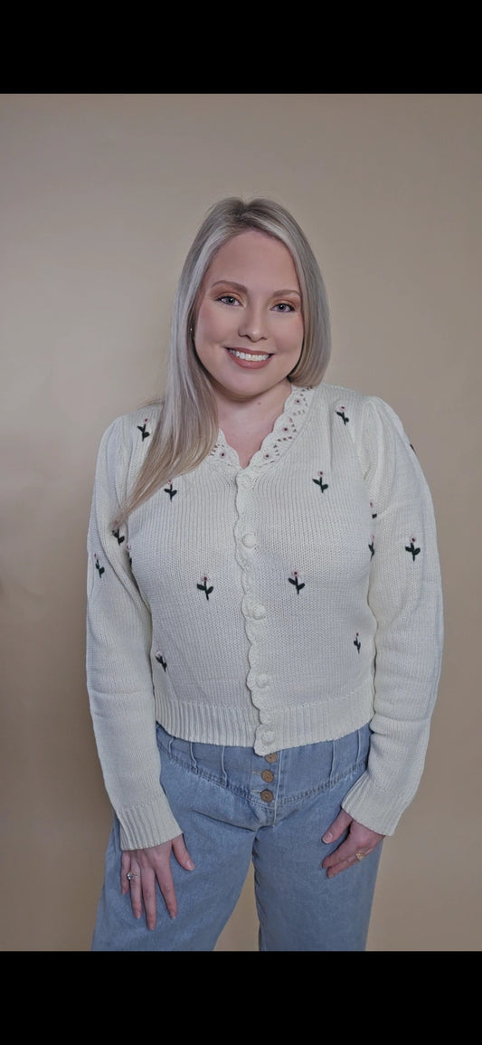 Rosette Reverie Cardigan