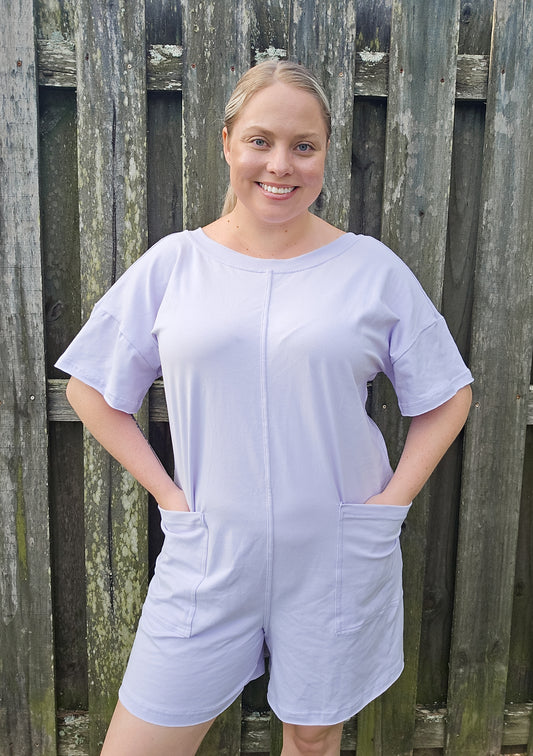 Lavender T-Shirt Romper