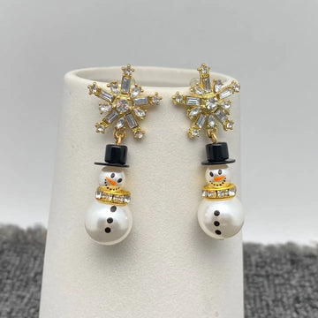 Snowman Earrings