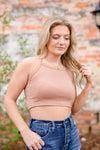 Stay Awhile Crop Top Open Back