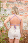 Stay Awhile Crop Top Open Back